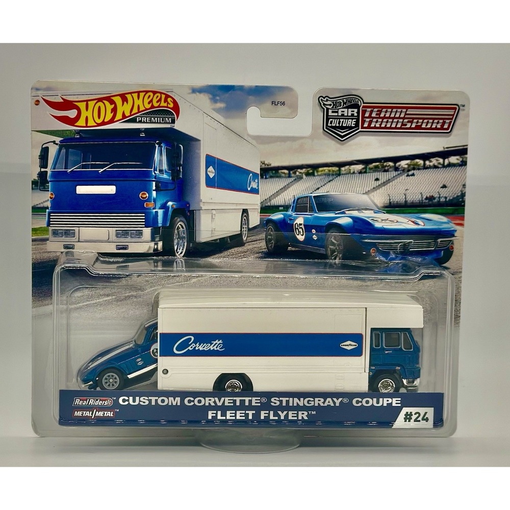 Hot Wheels Premium Team Transport #24 Custom Corvette Stingray Fleet Flyer NEW